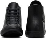| Converse Chuck Taylor® All Star® Leather Hi Black Mono Leather Men's 8.5, Women's 10.5 Medium | Fashion Sneakers - Image 6