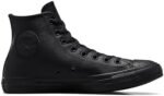 | Converse Chuck Taylor® All Star® Leather Hi Black Mono Leather Men's 8.5, Women's 10.5 Medium | Fashion Sneakers - Image 2