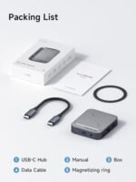 Hagibis Magnetic USB C Hub with Magsafe for iPhone 17 16 15 Pro Max, 7 in 1 Type-C Docking Station 4K@60Hz HDMI SD3.0 TF3.0 Card Solt 100W PD 10Gbps USB-C AUX for MacBook Pro Air, iPad Pro (TC100) : Electronics - Image 9