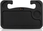 EcoNour 2 in 1 Car Steering Wheel Desk | Tray for Laptop Car Mount with Pen Holder | Desk Console for Car | Food Tray for Eating with Drinks Holder | Multipurpose Travel Car Accessories : Automotive