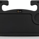 EcoNour 2 in 1 Car Steering Wheel Desk | Tray for Laptop Car Mount with Pen Holder | Desk Console for Car | Food Tray for Eating with Drinks Holder | Multipurpose Travel Car Accessories : Automotive