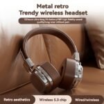 Auriculares inalámbricos retro de gran sonido con tecnología Wireless 5.3 - Cero lag para gaming, audio de alta fidelidad y bajos potentes, batería duradera de 350Mah, perfectos para amantes de la música y deportistas - Image 11