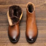 Botas de Nieve para Hombre, Cremallera Interior, Parte Superior de PU, Decoración Metálica, Forro Polar Interior, Cálidas y Cómodas, Suela de Goma, Antideslizantes y Resistentes al Desgaste - Image 6
