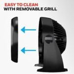 - Honeywell TurboForce Air Circulator, Small Tabletop Fan, Quiet Personal Fan for Home or Office, 3 Speeds, 90 Degree Pivoting Head, Black, HT900 - Electric Household Fans - Image 8