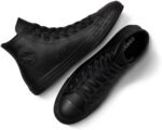 | Converse Chuck Taylor® All Star® Leather Hi Black Mono Leather Men's 8.5, Women's 10.5 Medium | Fashion Sneakers - Image 5
