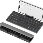 SIKAI CASE Foldable Bluetooth Keyboard with Magnetic Stand,Aluminum Alloy Mini Quiet Folding Portable Lightweight Travel Rechargeable Pocket for Tablet,iPad, Phones, Black : Electronics