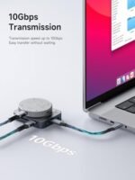 Hagibis Magnetic USB C Hub with Magsafe for iPhone 17 16 15 Pro Max, 7 in 1 Type-C Docking Station 4K@60Hz HDMI SD3.0 TF3.0 Card Solt 100W PD 10Gbps USB-C AUX for MacBook Pro Air, iPad Pro (TC100) : Electronics - Image 7