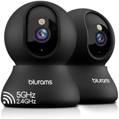 41iAwchEecL._AC_.jpg blurams 5G Indoor Cameras for Home Security, 2K Pet Camera with Phone App, 360° PTZ Home Cam w/Dual-Band WiFi6, 2-Way Talk, Free Human/Sound Detection, Motion Tracking, Night Vision, Works with Alexa : Electronics - Image 1