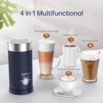 SIMPLETASTE Milk Frother, 4-in-1 Electric Milk Steamer, Automatic Warm and Cold Foam Maker and Milk Warmer for Latte, Cappuccinos, Macchiato: Home & Kitchen - Image 4