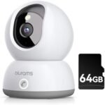 blurams Pet Camera,2K Security Camera Indoor,Dog Camera with Phone App,Home Camera for Baby with One-Touch Call,Color Night Vision,2-Way Audio,AI Motion Detection(2.4GHz ONLY) (A31C + 64GB SD Card) : Electronics