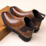 Botas Chelsea de caña alta prémium de otoño e invierno para hombre, informales de negocios antideslizantes para exteriores, zapatos clásicos, diseño elástico de punta puntiaguda - Image 5
