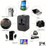 1 Pieza, Adaptador De Viaje Con Certificación De Cumplimiento, Enchufe De EE. UU/UE/Reino Unido/Au, Diseño Todo En Uno Mundial, Cargador De Pared Para Teléfono Y Tableta Con Interfaz Universal, Cubre Más De 150 Países, Compatible Con IPhone, Samsung, Xiaomi, Para Android, IPad, Automóvil, Regalo Ideal Para Vacaciones - Image 8