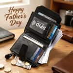 Billetera Vintage de Cuero Genuino para Hombre con Cremallera, Tarjeta Anti-Robado RFID, Cuero Vacuno de Primera Capa, Billetera Vertical Bi-Fold, Puede Contener Documentos de Identificación, Gran Capacidad con Múltiples Ranuras para Tarjetas de Crédito, 12 Ranuras para Tarjetas, 1 Bolsillo con Cremallera para Monedas, 2 Ranuras para Billetes, Regalo para Novio - Image 8