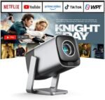 [Compatible with Netflix & TOF Real-time Focus] Mini Projector with WiFi and Bluetooth, XuanPad Silver Smart Projector 4K Support, Dolby Audio & Keystone, 210° Rotatable Stand for Home : Electronics