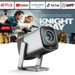 [Compatible with Netflix & TOF Real-time Focus] Mini Projector with WiFi and Bluetooth, XuanPad Silver Smart Projector 4K Support, Dolby Audio & Keystone, 210° Rotatable Stand for Home : Electronics