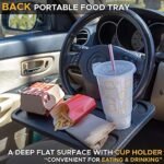 EcoNour 2 in 1 Car Steering Wheel Desk | Tray for Laptop Car Mount with Pen Holder | Desk Console for Car | Food Tray for Eating with Drinks Holder | Multipurpose Travel Car Accessories : Automotive - Image 3