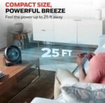 - Honeywell TurboForce Air Circulator, Small Tabletop Fan, Quiet Personal Fan for Home or Office, 3 Speeds, 90 Degree Pivoting Head, Black, HT900 - Electric Household Fans - Image 3