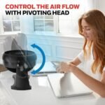 - Honeywell TurboForce Air Circulator, Small Tabletop Fan, Quiet Personal Fan for Home or Office, 3 Speeds, 90 Degree Pivoting Head, Black, HT900 - Electric Household Fans - Image 5
