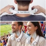 CIVPOWER Neck Fan: Portable Personal Neck Cooling Rechargeable Bladeless Fan - Hands Free 3 Speed 4000 mAh Battery USB Operated Wearable Headphone Design - Gift for Men Women Outdoor (White) : Home & Kitchen - Image 9