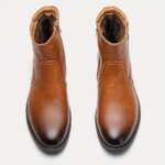 Botas de Nieve para Hombre, Cremallera Interior, Parte Superior de PU, Decoración Metálica, Forro Polar Interior, Cálidas y Cómodas, Suela de Goma, Antideslizantes y Resistentes al Desgaste - Image 12