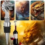 Tapón de vino con cabeza de dragón, abrebotellas de cerveza, regalos de vino para hombres, mujeres y fans de los dragones, tapones para botellas de vino y champán, regalos de cumpleaños, conservador de vino, accesorios para vino - Image 12