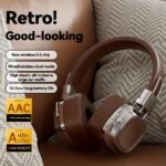 Auriculares inalámbricos retro de gran sonido con tecnología Wireless 5.3 - Cero lag para gaming, audio de alta fidelidad y bajos potentes, batería duradera de 350Mah, perfectos para amantes de la música y deportistas