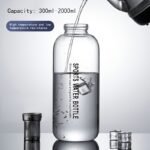 Vaso de vidrio multicapacidad con funda, taza infusora de té de vidrio extragrande portátil para exteriores, vaso para beber con separación de té y agua, taza transparente resistente al calor y al frío para preparar té, botella de agua portátil, jarra para agua fría, vaso de bebida multiusos - Image 4