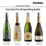 Tapón para Vino y Champán con Cierre a Presión Translúcido - Tapa de Botella Reutilizable para Vino Espumoso, Cava y Prosecco - Grado Alimenticio, Plateado para el Día de San Valentín y Suministros para las Fiestas de Pascua - Image 10