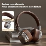 Auriculares inalámbricos retro de gran sonido con tecnología Wireless 5.3 - Cero lag para gaming, audio de alta fidelidad y bajos potentes, batería duradera de 350Mah, perfectos para amantes de la música y deportistas - Image 4