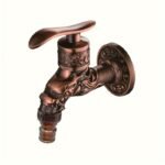 Grifo de pared elegante con dragón dorado - Grifo de bronce vintage rústico con mango único, ideal para cocina, baño, jardín al aire libre - Aleación de zinc duradera con válvula de acero inoxidable, grifo al aire libre | Grifo decorativo | Grifo duradero - Image 3