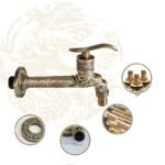 IDOLPACK Grifo Exterior de Alta Resistencia en Bronce Antiguo - Conector de Manguera de Jardín de Un Solo Agujero, Pico Roscado /EU, Dispositivo de Riego de Césped de Aleación Duradera, Compatible con Tubería de Fuente (Herrajes) - Image 4