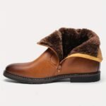 Botas de Nieve para Hombre, Cremallera Interior, Parte Superior de PU, Decoración Metálica, Forro Polar Interior, Cálidas y Cómodas, Suela de Goma, Antideslizantes y Resistentes al Desgaste - Image 10