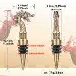 Tapón de vino con cabeza de dragón, abrebotellas de cerveza, regalos de vino para hombres, mujeres y fans de los dragones, tapones para botellas de vino y champán, regalos de cumpleaños, conservador de vino, accesorios para vino - Image 7