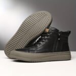 Zapatos de Hombre 2024 Nuevo Estilo Británico Retro Moda Botines Media Caña Cremallera Lateral Tendencia Versátil Desplazamiento Oficina Negocios Zapatos Casuales - Image 3