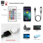 Cinta de luz LED con Bluetooth y USB, cinta Flexible de luces RGB, 5050 SMD, 5V, diodo autoadhesivo para TV y Escritorio - AliExpress 39 - Image 5