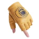 Guantes unisex de cuero artificial sin dedos, estilo punk, hip-hop, para conducir motocicletas, para fiestas, protección para las manos, para Harley Davidson - AliExpress 201355758 - Image 3