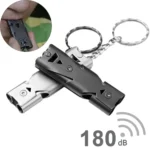 Llavero con colgante de silbato de doble tubo, herramienta portátil de supervivencia al aire libre de alto decibelio, herramienta de Camping de emergencia, multifunción, 1 ud. - AliExpress 30 - Image 3
