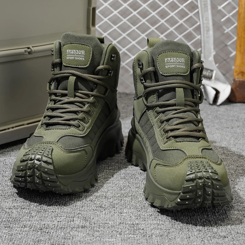 S1adcb42fa496417abb712d56e9eaeefce.webp Botas de Hombre con Suela Gruesa y Caña Alta, Antideslizantes y Resistentes al Desgaste, Ideales para Senderismo al Aire Libre y Uso Diario Informal - AliExpress 322 - Image 1