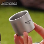 Taza de café de aleación de titanio, taza de té de doble capa, vajilla para acampar al aire libre, 1 ud. - AliExpress 18
