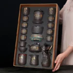 Juego de Té de Arcilla Morada de Lujo, de Alta Gama, para Hogar u Oficina, Regalo Completo para Mudanza, Obsequio Práctico para Ancianos y Maestros, con Caja de Regalo