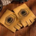 Guantes unisex de cuero artificial sin dedos, estilo punk, hip-hop, para conducir motocicletas, para fiestas, protección para las manos, para Harley Davidson - AliExpress 201355758 - Image 2
