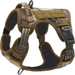 Arnés Táctico para Perros Grandes, Sin Tirones y Indoloro - Chaleco Duradero Estilo Militar con Correas Reflectantes y Asa de Control Segura