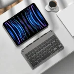 MRSVI-teclado plegable portátil con Bluetooth, dispositivos de teclado inalámbrico con soporte, teclado plegable recargable para teléfono y tableta - Image 6