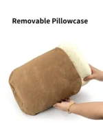 Almohada para acampar al aire libre, almohada cervical de viaje de espuma viscoelástica, almohada portátil para la pausa del almuerzo, almohada de memoria de rebote lento - Image 5