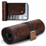 Neceser para hombre, organizador de viaje, bolsa colgante, resistente al agua, bolsa de afeitar de cuero PU para baño - AliExpress 15