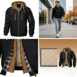 Chaqueta Cortavientos Cálida para Hombre, Otoño Invierno, Chaqueta Gruesa para Exteriores, Abrigo con Capucha para Senderismo, Parka Deportiva Térmica con Cremallera para Hombre - AliExpress 200000343 - Image 5