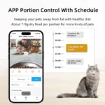 Alimentador automático para perros o gatos 5LSUS, cámara de 1080P con Control remoto, dispensador inteligente de comida para gatos, comedero automático para perros y gatos, accesorios para mascotas - Image 2
