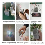 Generador de emergencia de manivela portátil con linterna LED, Radio y cargador USB, fuente de alimentación de supervivencia para acampar y pescar - AliExpress - Image 6