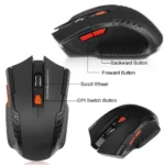 Ratón óptico inalámbrico para ordenador, accesorio con receptor USB para PC y portátil, 2,4G, 1600DPI, 6 botones - Image 4