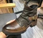 Botas medievales de tacón cuadrado para hombre, zapatos Retro de cabeza redonda, estilo renacentista victoriano - AliExpress 200000532